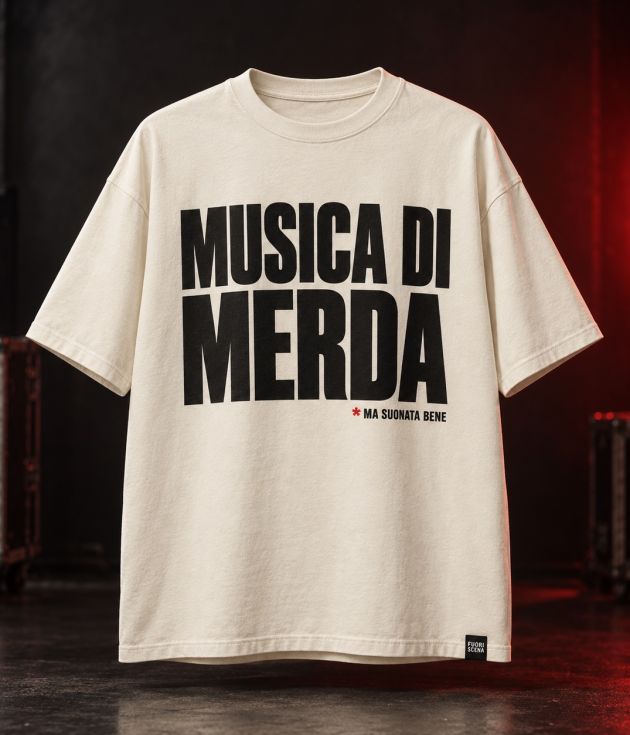 T-Shirt "MUSICA DI MERDA. *MA SUONATA BENE."